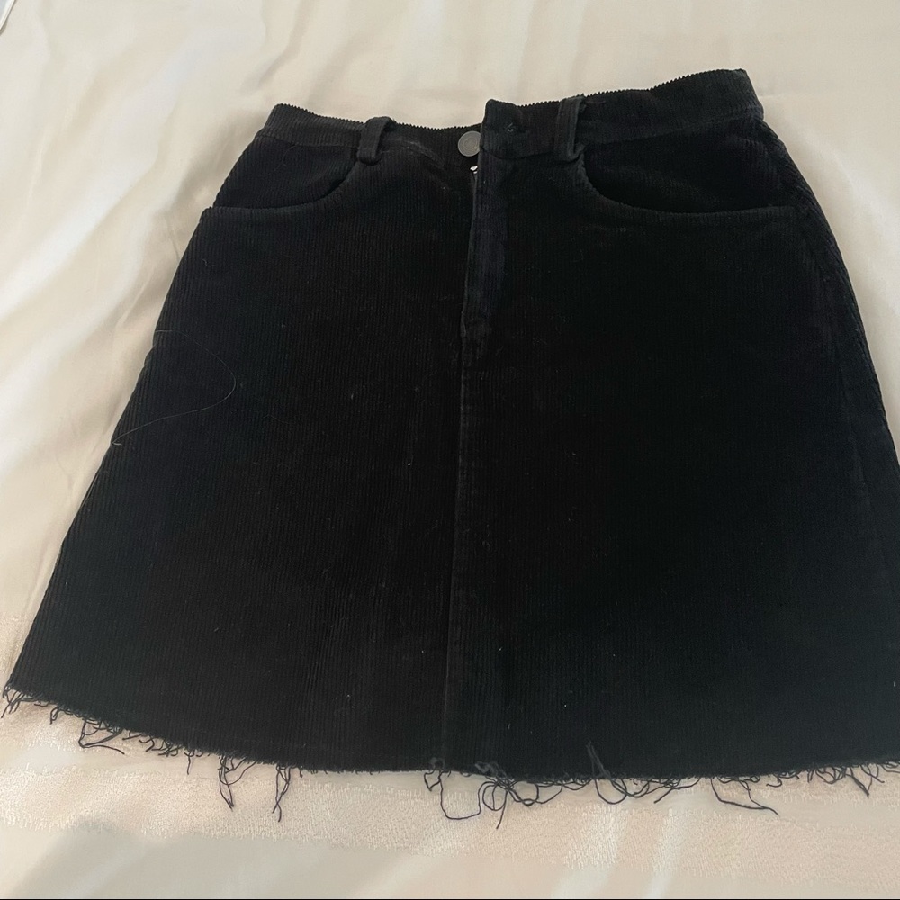 Brandy melville black corduroy skirt
